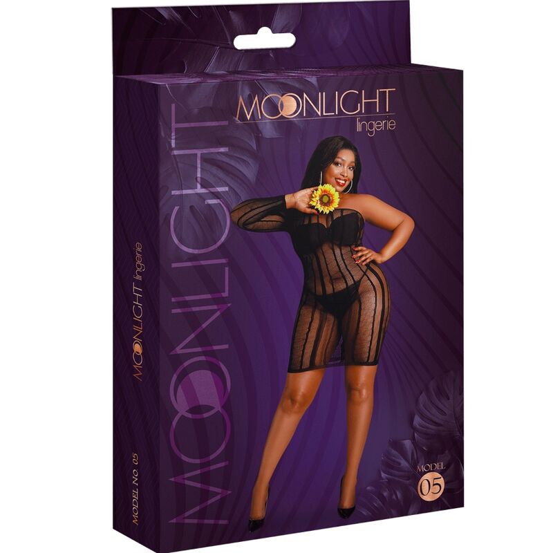 MOONLIGHT - MODELO 5 VESTIDO NEGRO TALLA ÚNICA / PLUS SIZE