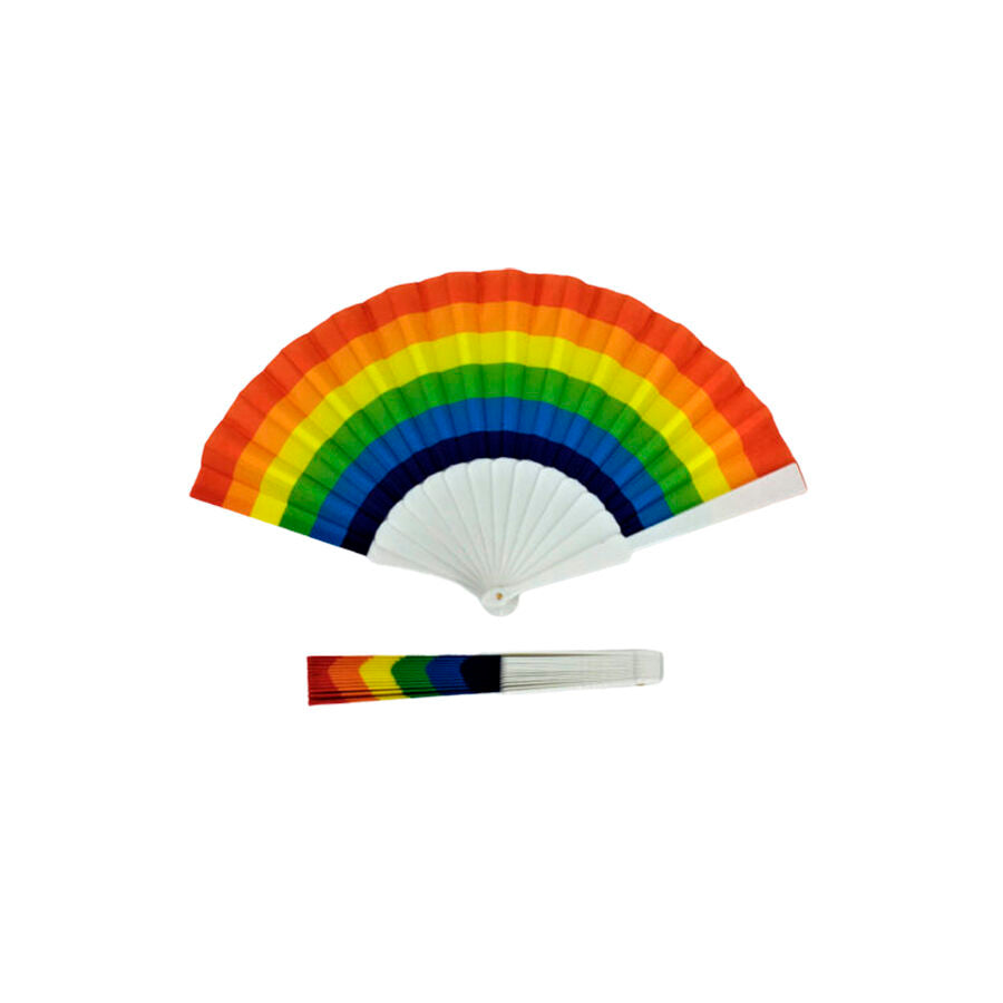 PRIDE - ABANICO MADERA BANDERA ARCOÍRIS