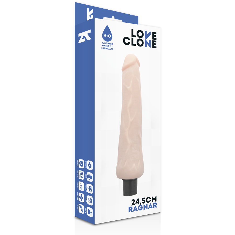 LOVECLONE - RAGNAR VIBRADOR REALISTICO SELF LUBRICATION 24.5 CM -O- 3.5 CM