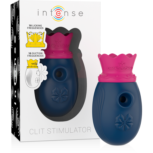 INTENSE - ESTIMULADOR CLÍTORIS 10 MODOS DE SUCCIÓN Y LICKING - AZUL