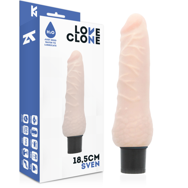 LOVECLONE - SVEN VIBRADOR REALISTICO  SELF LUBRICATION 18.5 CM -O- 3.3 CM
