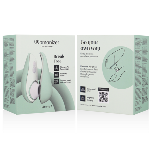 WOMANIZER - LIBERTY 2 ESTIMULADOR & SUCCIONADOR CLÍTORIS VERDE CLARO