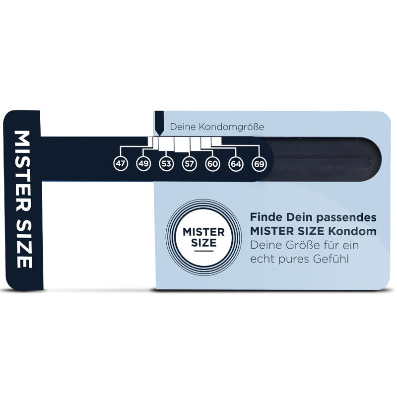 MISTER SIZE - MEDIDOR TAMAÑO PRESERVATIVO IDEAL (ALEMÁN)