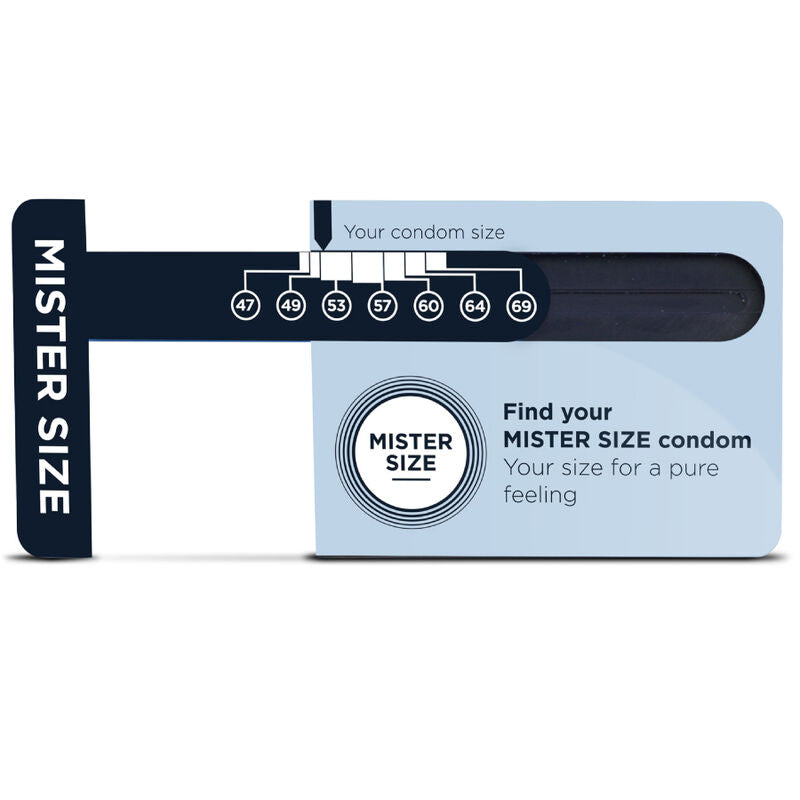 MISTER SIZE - MEDIDOR TAMAÑO PRESERVATIVO IDEAL (INGLÉS)