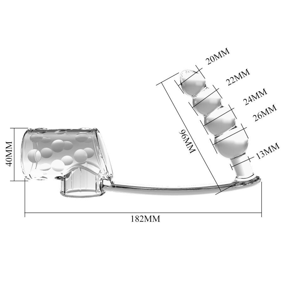 PRETTY LOVE - FUNDA PARA PENE CON PLUG ANAL TRANSPARENTE