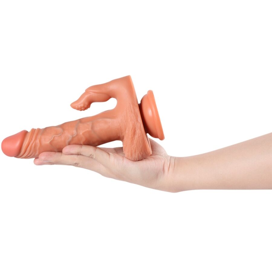 SHEQU - JULIAN DILDO Y ESTIMULADOR DE CLÍTORIS CON VIBRACIÓN Y CONTROL REMOTO 16 CM