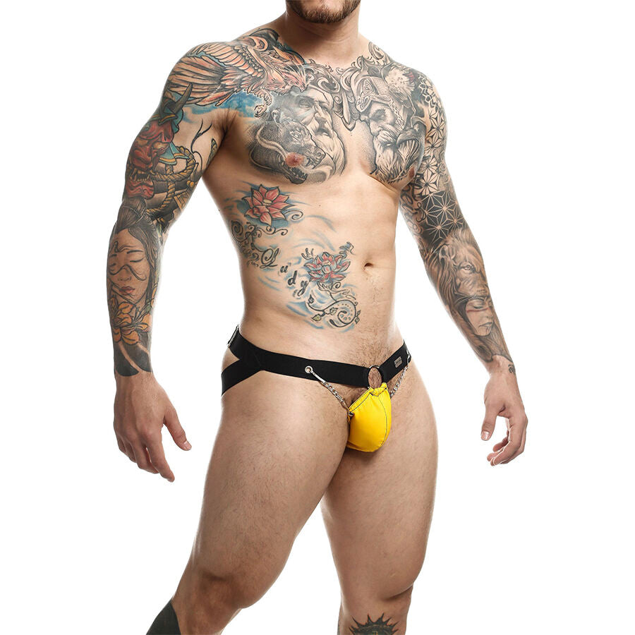 MOB - DNGEON JOCKSTRAP AMARILLO CON CADENAS TALLA ÚNICA