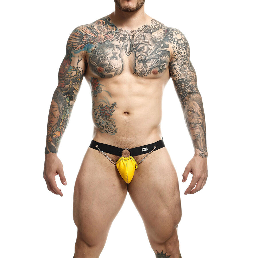 MOB - DNGEON JOCKSTRAP AMARILLO CON CADENAS TALLA ÚNICA