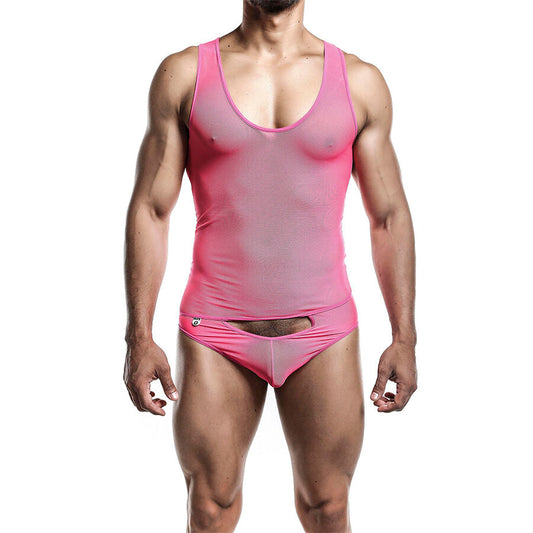 MOB - BODYSHEER TRANSPARTE ROSA TALLA L/XL