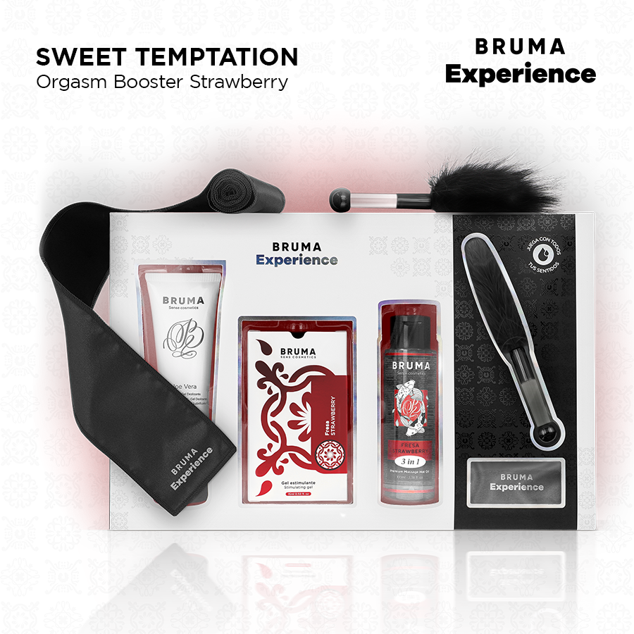 BRUMA XPERIENCE - KIT TENTACIÓN DULCE FRESA CON POTENCIADOR DE ORGASMOS