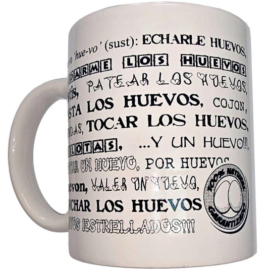 DIABLO PICANTE - TAZA BLANCA DE SINÓNIMOS HUEVOS 370 ML
