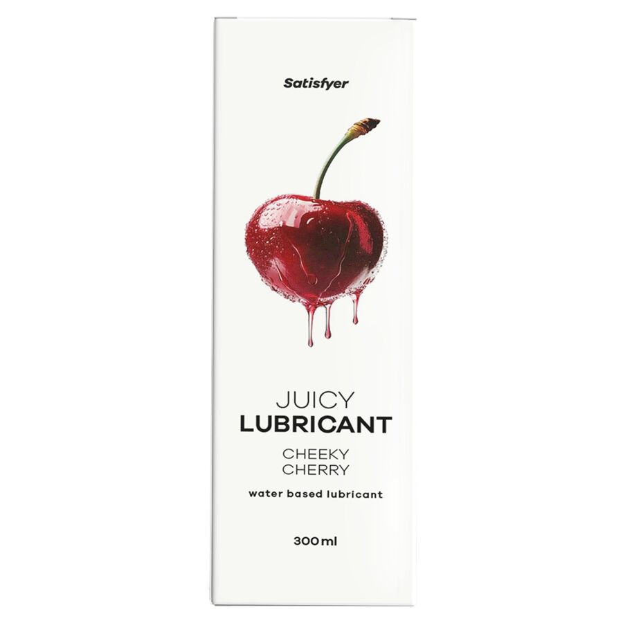 SATISFYER - JUICY LUBRICANTE BASE AGUA AROMA CEREZA 300 ML