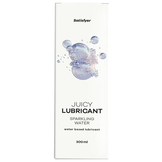 SATISFYER - JUICY LUBRICANTE BASE AGUA SABOR AGUA CON GAS 300 ML