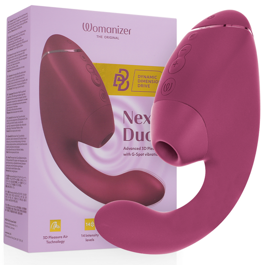 WOMANIZER - DUO NEXT ESTIMULADOR VIBRADOR DUAL CLÍTORIS & PUNTO·G ROSA