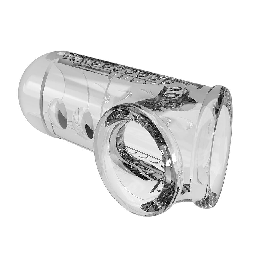 PRETTY LOVE - FUNDA PARA PENE TEXTURIZADA TRANSPARENTE