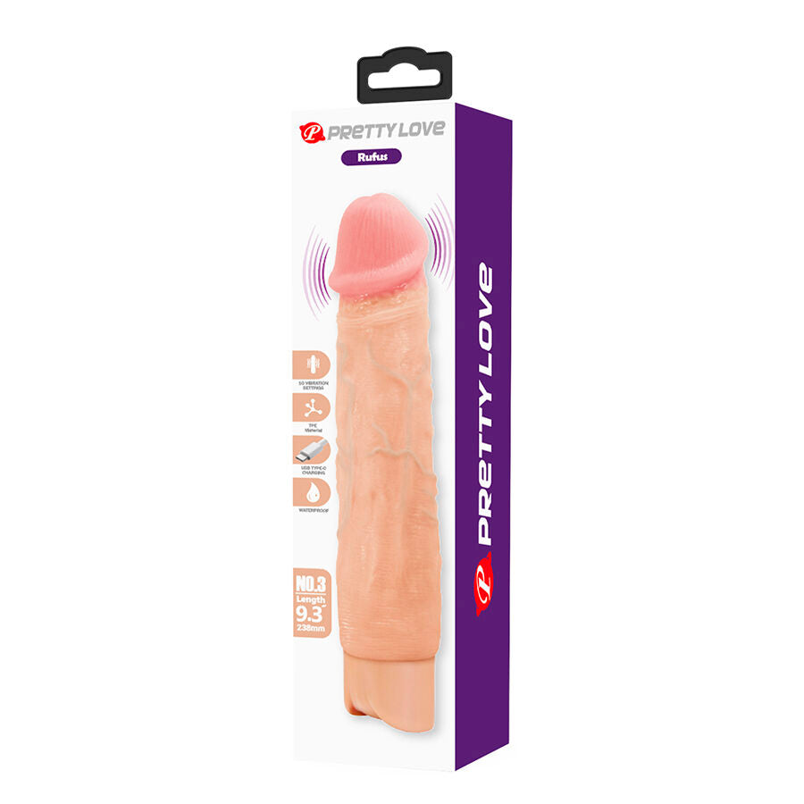 PRETTY LOVE - RUFUS VIBRADOR REALÍSTICO FLEXIBLE