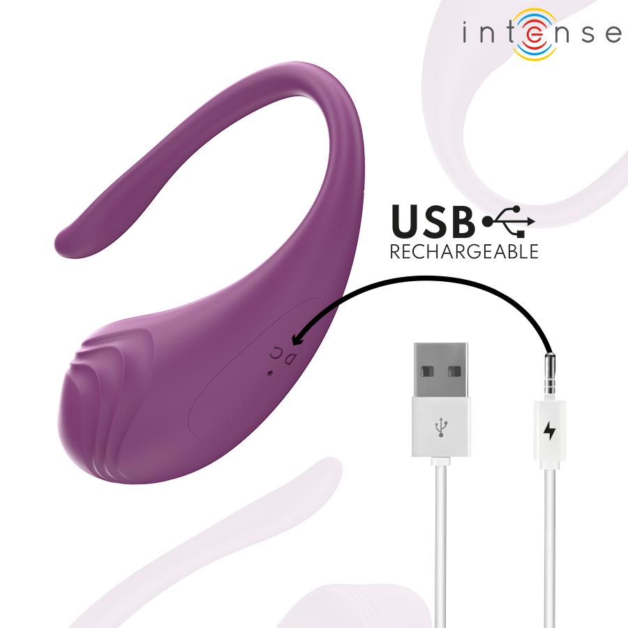 INTENSE - OLIVIA HUEVO VIBRADOR MORADO CONTROL REMOTO