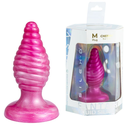 SILEXD - CHERRY PLUG ANAL FANTASY SILICONA LIQUIDA TERMOREACTIVO ROSA 9.2 CM