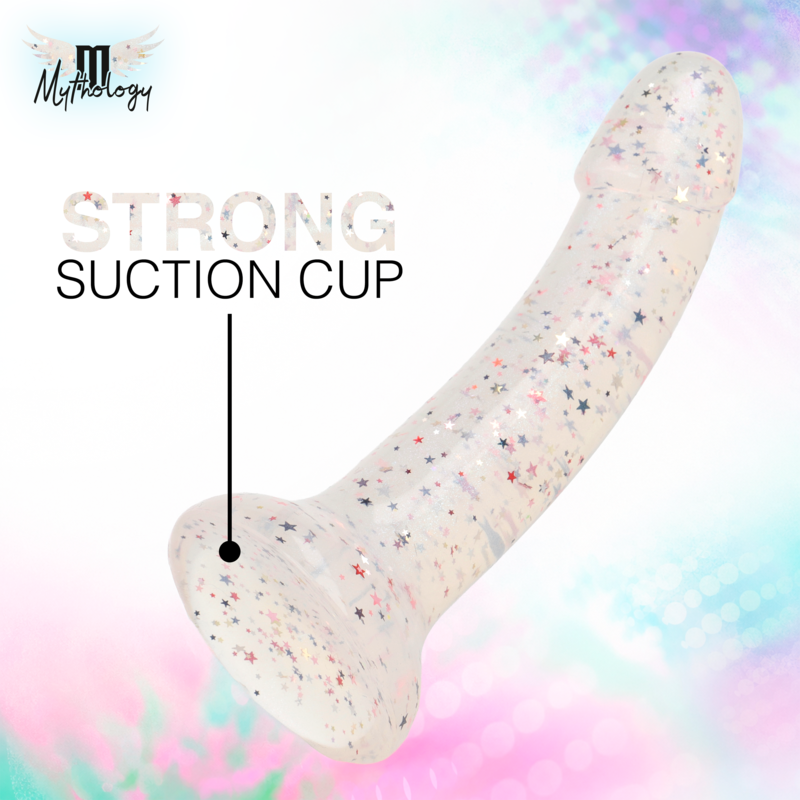 MYTHOLOGY - LYRA 1 DILDO DE SILICONA CON VENTOSA 19 CM -Ø- 3,3 CM FUCSIA CONFETI
