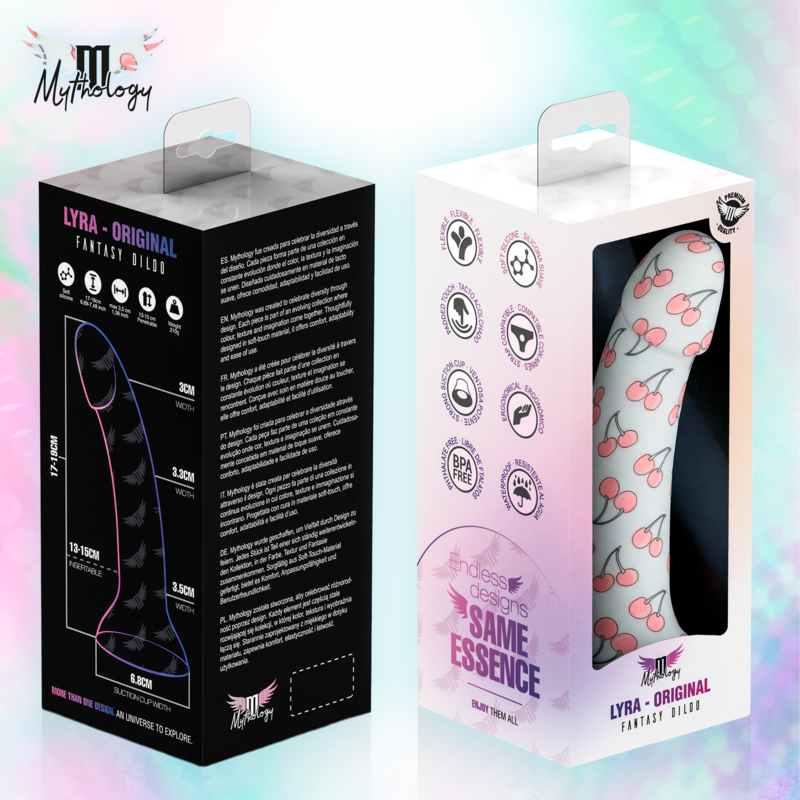 MYTHOLOGY - LYRA 3 DILDO DE SILICONA 17 CM Ø 3,6 CM CEREZAS