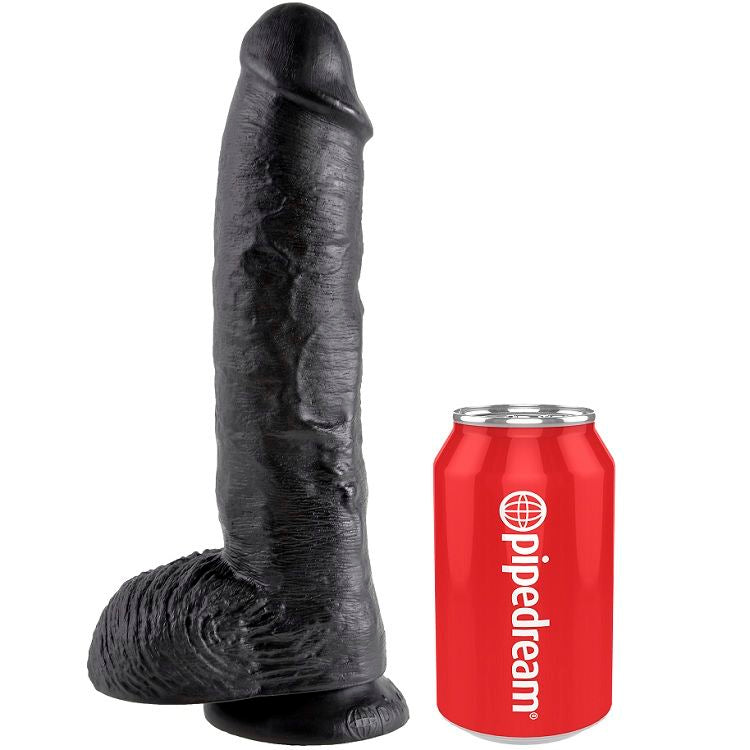KING COCK - PENE REALISTICO NEGRO 25.4 CM