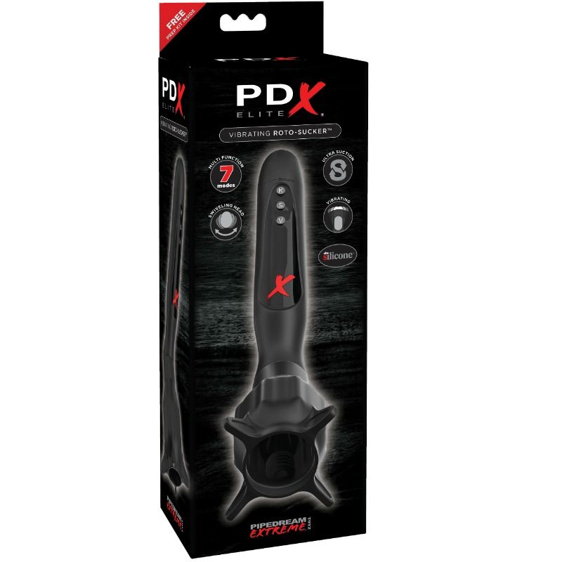 PDX ELITE - ESTIMULADOR CON VIBRACIÓN Y SUCCIÓN ROTO-SUCKER